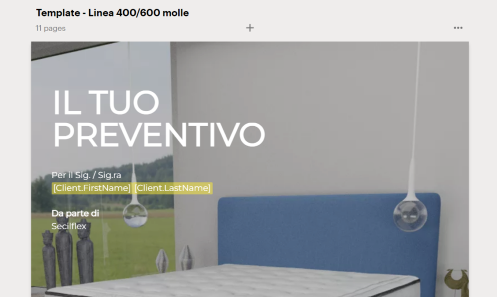 Esempio di immagine del preventivo realizzato con Pandadoc